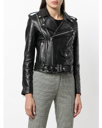 Женская черная кожаная косуха от Manokhi