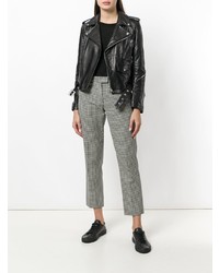 Женская черная кожаная косуха от Manokhi