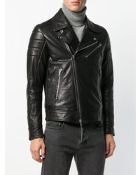 Мужская черная кожаная косуха от Dondup