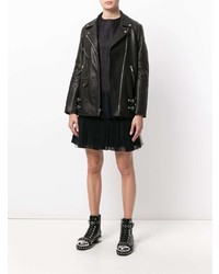 Женская черная кожаная косуха от Alexander Wang