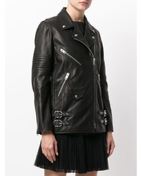 Женская черная кожаная косуха от Alexander Wang