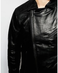 Мужская черная кожаная косуха от Solid