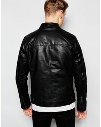 Мужская черная кожаная косуха от Solid