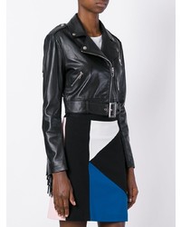 Женская черная кожаная косуха от Jeremy Scott