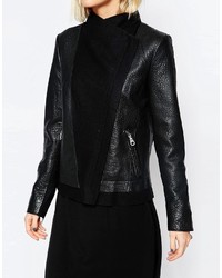 Женская черная кожаная косуха от Selected