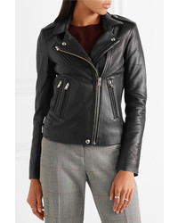 Женская черная кожаная косуха от IRO