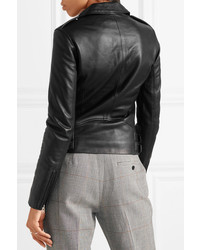 Женская черная кожаная косуха от IRO