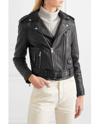 Женская черная кожаная косуха от IRO