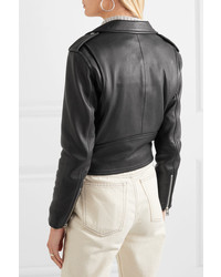 Женская черная кожаная косуха от IRO