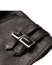 Мужская черная кожаная косуха от Blackmeans