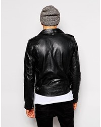 Мужская черная кожаная косуха от Schott