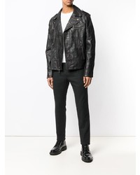 Мужская черная кожаная косуха от John Varvatos