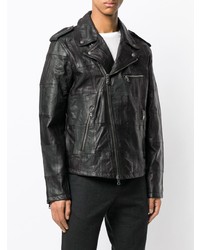 Мужская черная кожаная косуха от John Varvatos