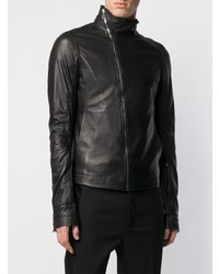 Мужская черная кожаная косуха от Rick Owens