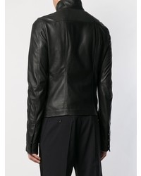 Мужская черная кожаная косуха от Rick Owens