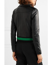 Женская черная кожаная косуха от Maje