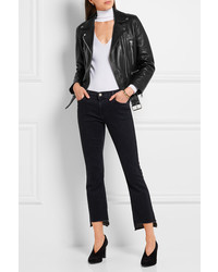 Женская черная кожаная косуха от Acne Studios