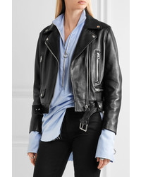 Женская черная кожаная косуха от Acne Studios