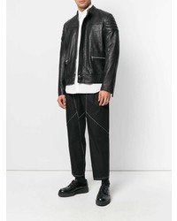 Мужская черная кожаная косуха от Blood Brother