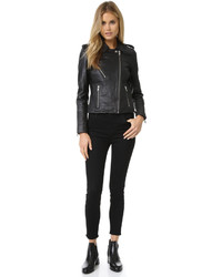 Женская черная кожаная косуха от Doma