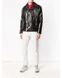 Мужская черная кожаная косуха от Martine Rose