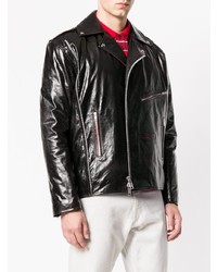 Мужская черная кожаная косуха от Martine Rose