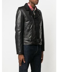 Мужская черная кожаная косуха от Schott