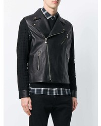 Мужская черная кожаная косуха от Versus