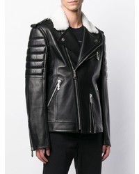 Мужская черная кожаная косуха от Philipp Plein