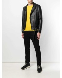 Мужская черная кожаная косуха от IRO