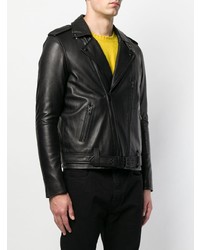 Мужская черная кожаная косуха от IRO