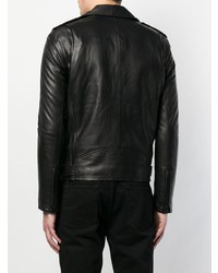 Мужская черная кожаная косуха от IRO