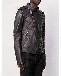 Мужская черная кожаная косуха от Rick Owens