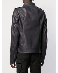 Мужская черная кожаная косуха от Rick Owens