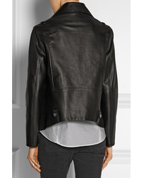 Женская черная кожаная косуха от Acne Studios