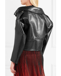Женская черная кожаная косуха от Balenciaga