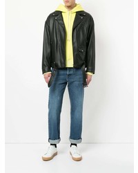 Мужская черная кожаная косуха от Monkey Time