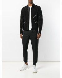 Мужская черная кожаная косуха от Philipp Plein