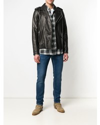 Мужская черная кожаная косуха от Zadig & Voltaire