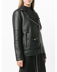 Женская черная кожаная косуха от Versace Jeans