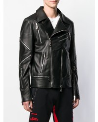 Мужская черная кожаная косуха от Philipp Plein