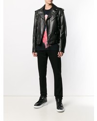Мужская черная кожаная косуха от Alexander McQueen