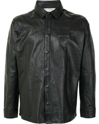 Мужская черная кожаная куртка-рубашка от 1017 Alyx 9Sm
