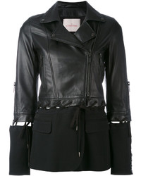 Женская черная кожаная куртка от A.F.Vandevorst