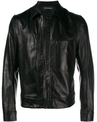 Мужская черная кожаная куртка от Ann Demeulemeester