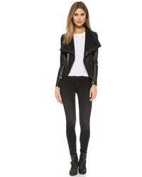 Женская черная кожаная куртка от BB Dakota