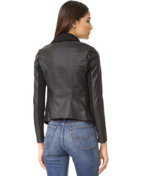 Женская черная кожаная куртка от David Lerner