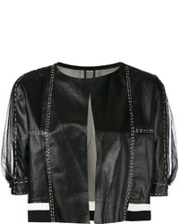 Женская черная кожаная куртка от Aviu