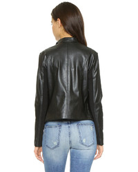 Женская черная кожаная куртка от BB Dakota