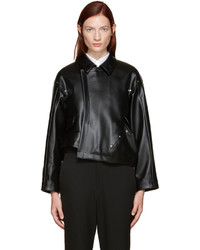 Женская черная кожаная куртка от Comme des Garcons